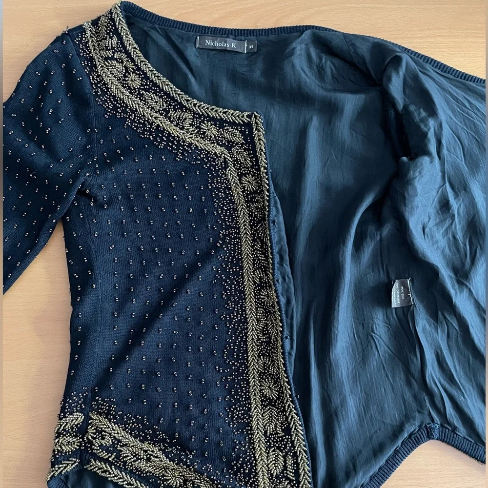 Vintage silk sweater with sequins - Picture 7 of 8